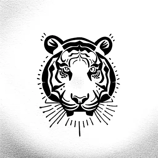 Lion Tattoo Minimalist|minimalist Lion & Tiger Water Transfer Tattoos For  Men - Half Arm Sleeve Decals