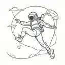 abstract skydiver   tattoo design idea