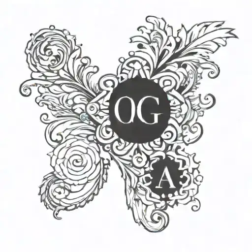 Give me multiple designs of a 1 inch diameter of the initials ONG tattoo design idea