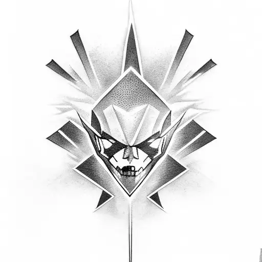 flash bolts and ice berg tattoo design idea