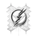 flash bolt tattoo design idea