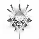 flash bolts and ice berg tattoo design idea