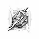 flash bolts and ice berg tattoo design idea