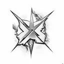 flash bolts and ice berg tattoo design idea