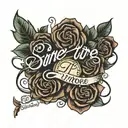 "Sine Timore" in script font tattoo design idea