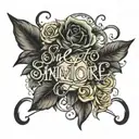 "Sine Timore" in script font tattoo design idea