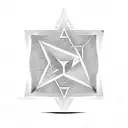 a triangle inside a circle tattoo design idea