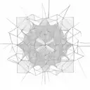 An abstract geometric design using squares to create an optical illusion tattoo design idea