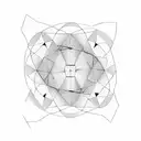 An abstract geometric design using squares to create an optical illusion tattoo design idea