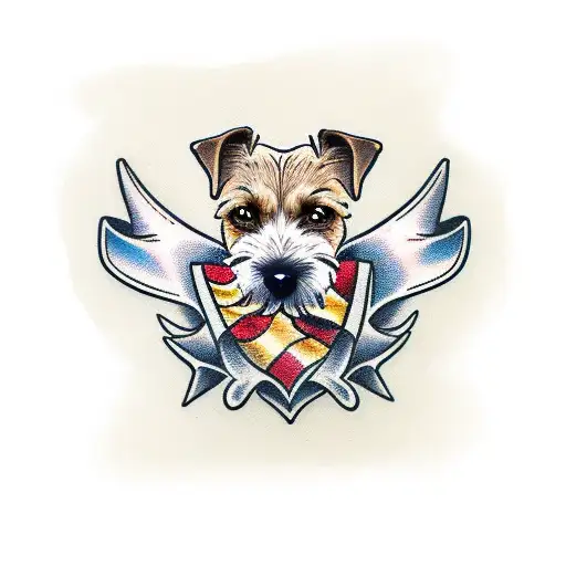border terrier dog tattoo design idea