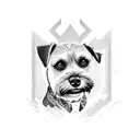border terrier dog tattoo design idea