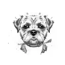 border terrier dog tattoo design idea
