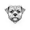 border terrier dog tattoo design idea