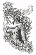 taylor swift as aphrodite goddess tattoo design idea