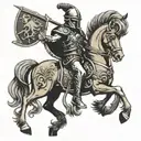 centaur with gladiator helmet tattoo design idea