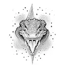 chill but fierce crocodile  hunting  tattoo design idea