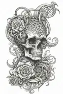 chaotic mind body soul tattoo design idea