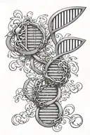 DNA, Polymerase, RNA and their nitrogenous bases  tattoo design idea