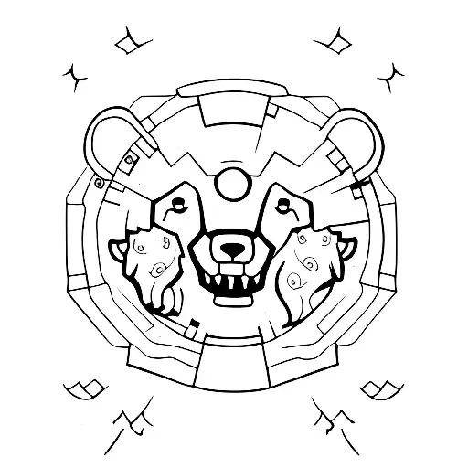 ghost bear tattoo design idea