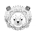 ghost bear tattoo design idea