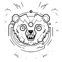 ghost bear tattoo design idea