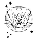 ghost bear tattoo design idea
