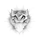 Audere est facere,writing latin/Arabic  style tattoo design idea