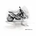 side view of ktm 390 duke tattoo design idea