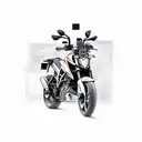side view of ktm 390 duke tattoo design idea