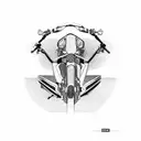 side view of ktm 390 duke tattoo design idea