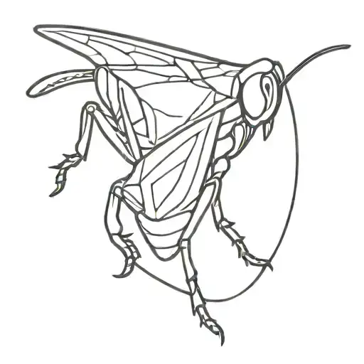 grasshopper tattoo design idea