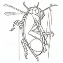 grasshopper tattoo design idea