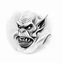 orc tattoo design idea