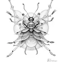 bug with many eyes tattoo design idea