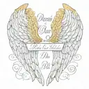 Angel wings for deceased dad memorial tattoo design idea