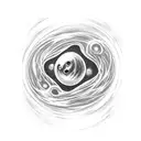 Astrophysicist observing a blackhole tattoo design idea