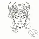 Freya goddess tattoo design idea