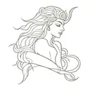 Freya goddess tattoo design idea