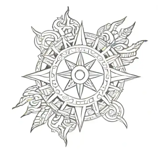 Filipino Tribal Sun tribal marks tattoo design idea