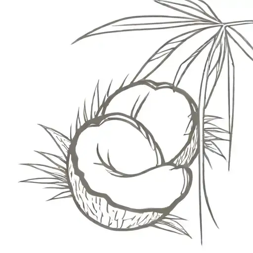 coconut tattoo design idea