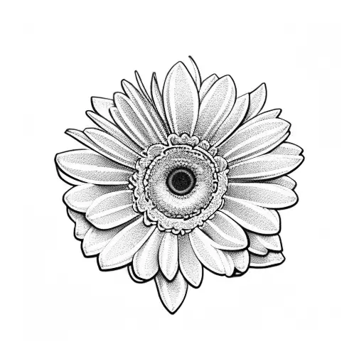 gerbera tattoo design idea