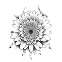 gerbera tattoo design idea
