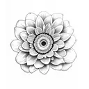 gerbera flower  tattoo design idea