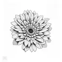 gerbera flower  tattoo design idea