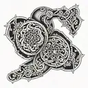 right elbow number 6 and left elbow number 0 tattoo design idea