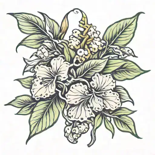ginger plant vine tattoo design idea