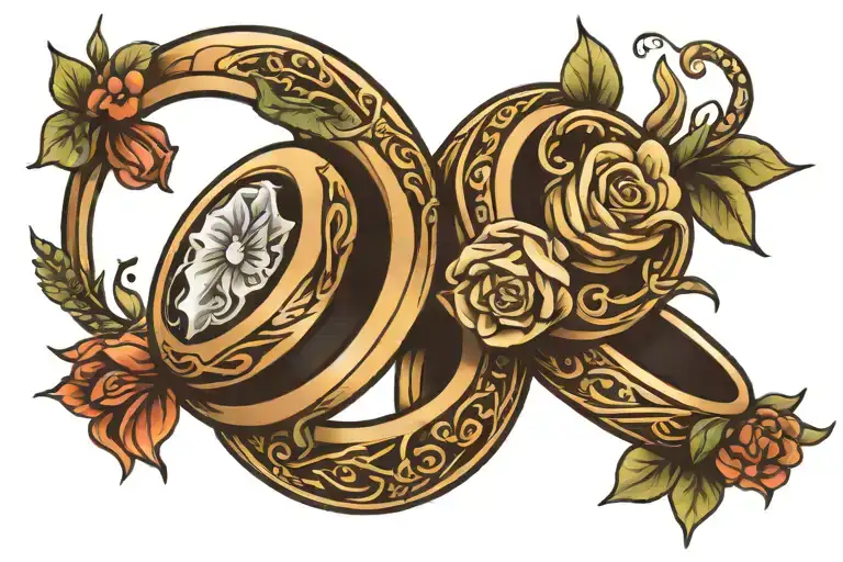 wedding ring tattoo tattoo design idea