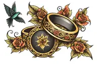 wedding ring tattoo tattoo design idea