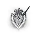 sword through heart tattoo design idea