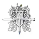 sword through heart tattoo design idea